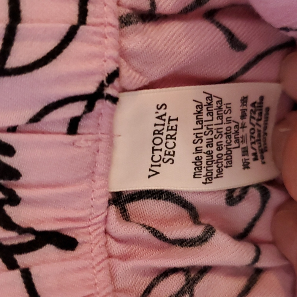 ✨️SOLD✨️Victoria's Secret Flannel  Tee-Jama Pink Set | Medium - Picture 6 of 14